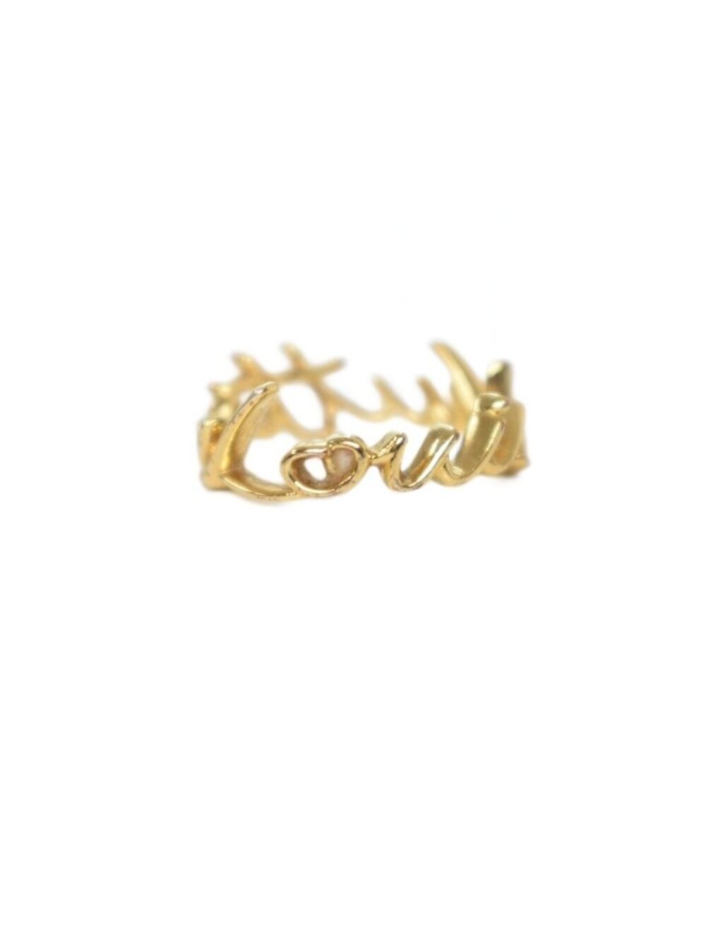 Louis Vuitton LV Script Ring S Gold